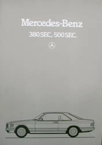 Mercedes-Benz 380 SEC - 500 SEC Modellprogramm 1981 Automobilprospekt (10219)