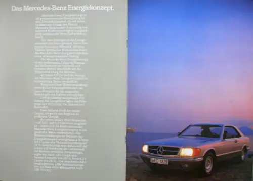 Mercedes-Benz 380 SEC - 500 SEC Modellprogramm 1981 Automobilprospekt (10219)