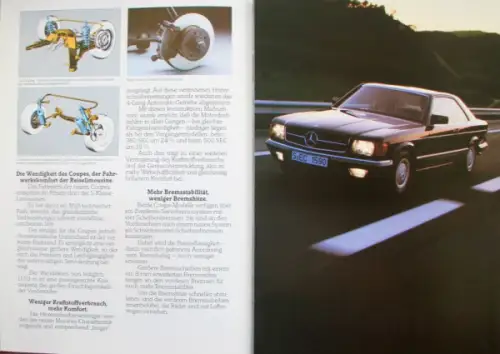 Mercedes-Benz 380 SEC - 500 SEC Modellprogramm 1981 Automobilprospekt (10219)