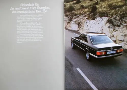 Mercedes-Benz 380 SEC - 500 SEC Modellprogramm 1981 Automobilprospekt (10219)