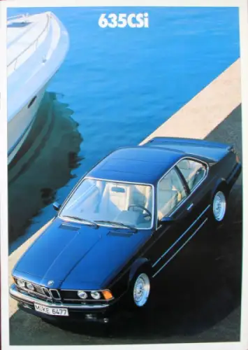 BMW 635 CSi Modellprogramm 1987 Automobilprospekt (10222)