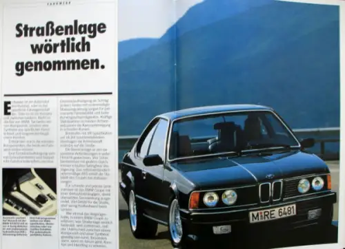BMW 635 CSi Modellprogramm 1987 Automobilprospekt (10222)