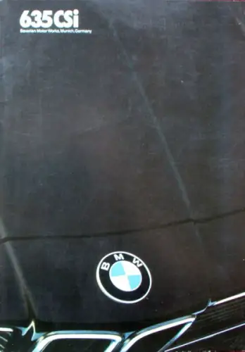 BMW 635 CSi Modellprogramm 1986 Automobilprospekt (10223)