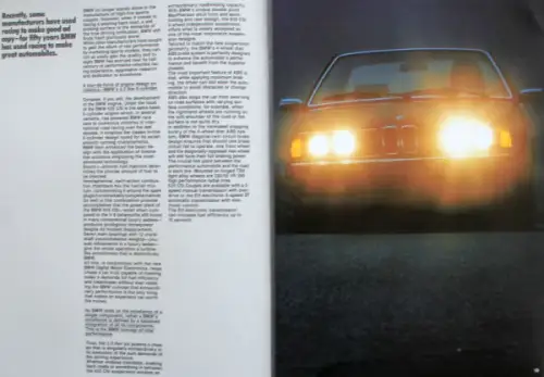 BMW 635 CSi Modellprogramm 1986 Automobilprospekt (10223)