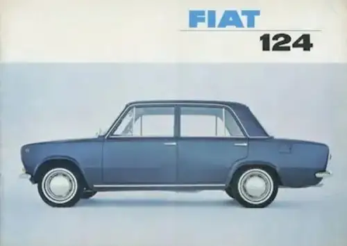 Fiat 124 Modellprogramm 1966 Automobilprospekt (10227)