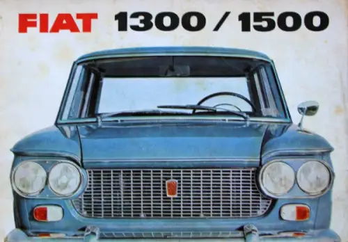 Fiat 1300 - 1500 Modellprogramm 1962 Automobilprospekt (10228)
