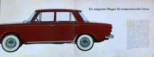 Fiat 1300 - 1500 Modellprogramm 1962 Automobilprospekt (10228)