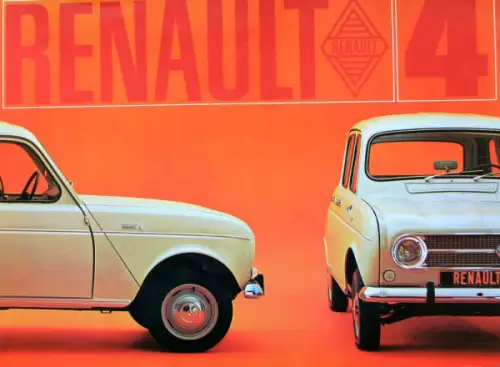 Renault 4 Modellprogramm 1973 Automobilprospekt (10301)
