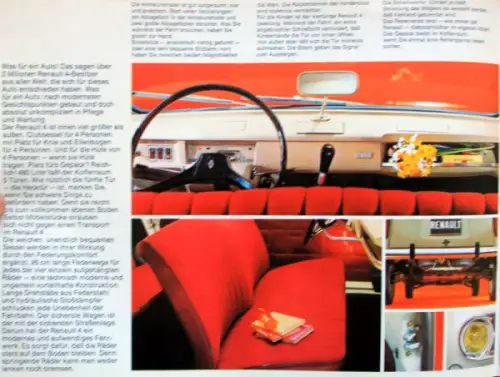 Renault 4 Modellprogramm 1973 Automobilprospekt (10301)