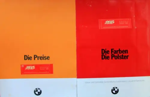 BMW Modellprogramm 1971 Farben + Polster, Preisliste Automobilprospekte (10304)