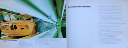 BMW Modellprogramm 1971 "Ein Gang durch das Werk" Automobilprospekt (10305)