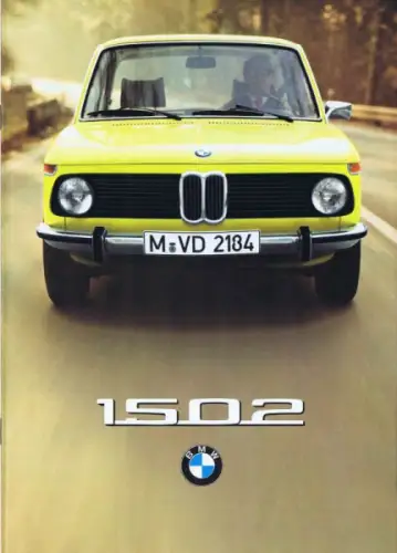 BMW 1502 Modellprogramm 1975 Automobilprospekt (10306)