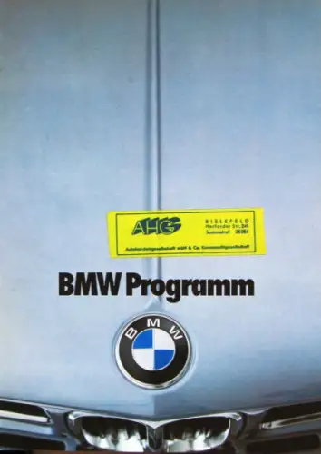 BMW Modellprogramm 1974 Automobilprospekt (10307)