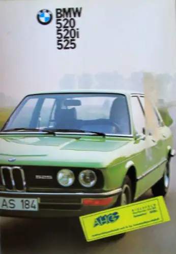 BMW 520 - 525 Modellprogramm 1973 Automobilprospekt (10309)
