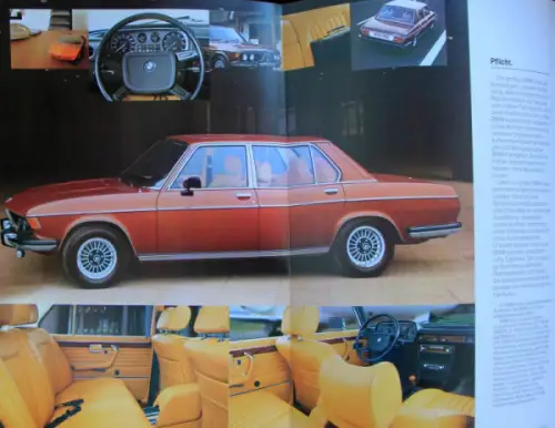 BMW 2500 - 3.3 Li Modellprogramm 1975 Automobilprospekt (10310)