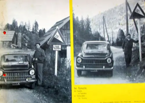 Fiat 1800 Modellprogramm 1964 "Africa al Nord Europa" Automobilprospekt (10315)