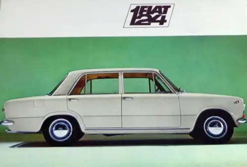 Fiat 124 Modellprogramm 1967 Automobilprospekt (10323)