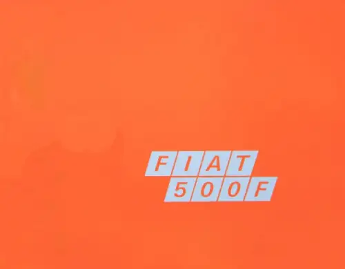 Fiat 500 F Modellprogramm 1971 Automobilprospekt (10326)