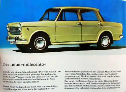 NSU Neckar 1100 Modellprogramm 1965 Automobilprospekt (10328)
