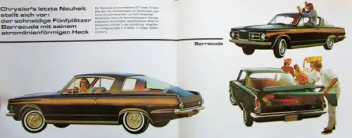 Chrysler Barracuda Modellprogramm 1965 Automobilprospekt (10329)