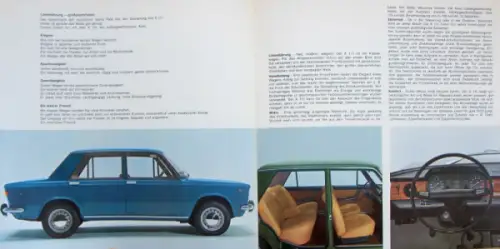 Autobianchi A 111 Modellprogramm 1970 Automobilprospekt (10330)