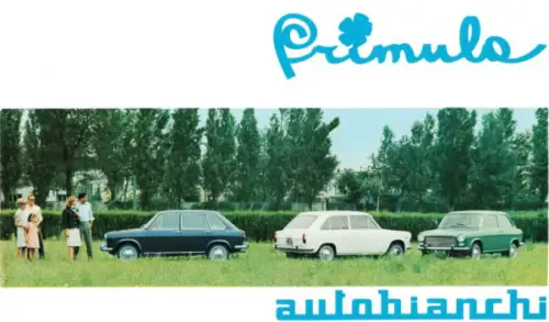 Autobianchi Primula Modellprogramm 1967 Automobilprospekt (10331)