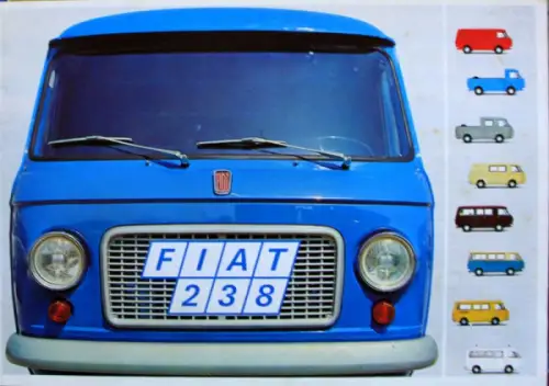 Fiat 238 Modellprogramm 1968 Automobilprospekt (10332)