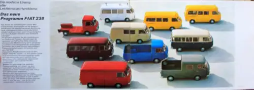 Fiat 238 Modellprogramm 1968 Automobilprospekt (10332)