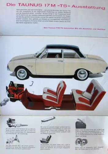 Ford Taunus 17M TS Modellprogramm 1962 Automobilprospekt (10335)