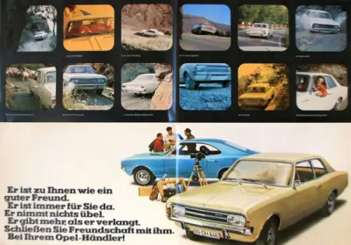 Opel Rekord Modellprogramm 1969 Automobilprospekt (10342)