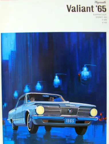 Plymouth Valiant Modellprogramm 1965 Automobilprospekt (10343)