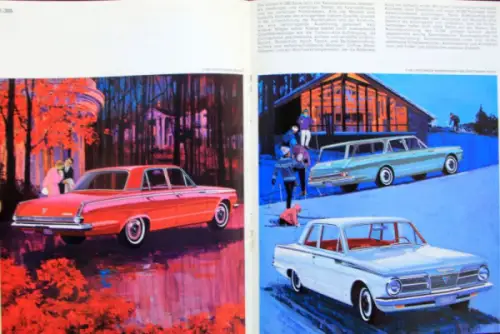 Plymouth Valiant Modellprogramm 1965 Automobilprospekt (10343)