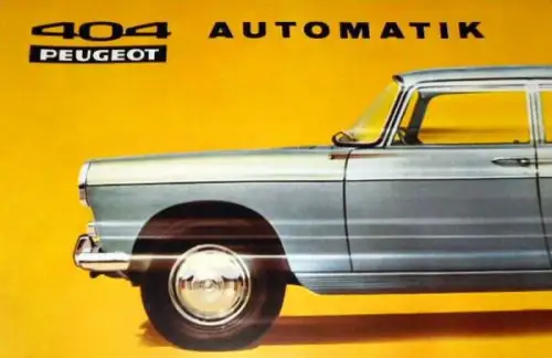 Peugeot 404 Automatik Modellprogramm 1967 Automobilprospekt (10347)