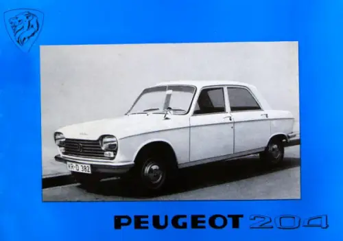 Peugeot 204 Modellprogramm 1968 Automobilprospekt (10348)