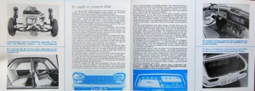 Peugeot 204 Modellprogramm 1968 Automobilprospekt (10348)