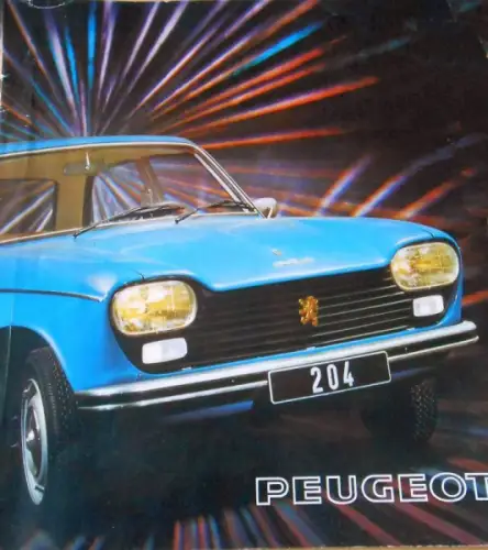 Peugeot 204 Modellprogramm 1975 Automobilprospekt (10349)