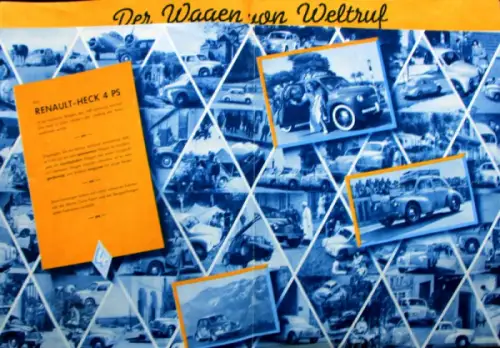 Renault 4 CV Modellprogramm 1948 Automobilprospekt (10353)