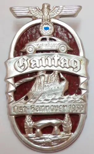 Volkswagen KdF Wagen 1939 "Gautag Ost" Anstecknadel (10362)