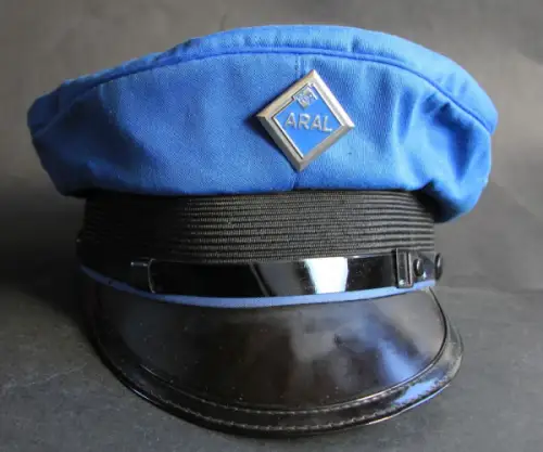 BV Aral Tankwartmütze 1955 blau mit Logo (1874)