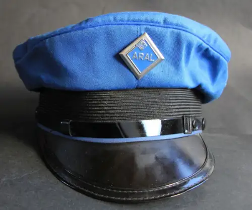 BV Aral Tankwartmütze 1955 blau mit Logo (1874)