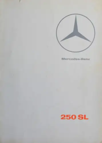 Mercedes-Benz 250 SL Modellprogramm 1967 Automobilprospekt (3814)
