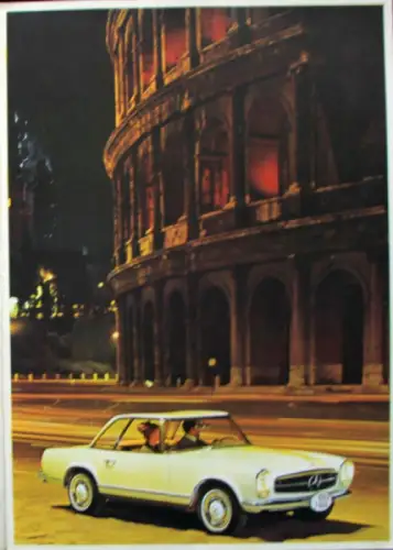 Mercedes-Benz 250 SL Modellprogramm 1967 Automobilprospekt (3814)
