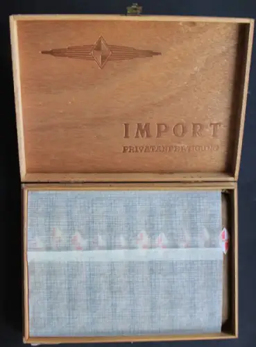 Borgward Zigarrenbox 1958 mit Zigarren und Borgward-Banderole (4033)