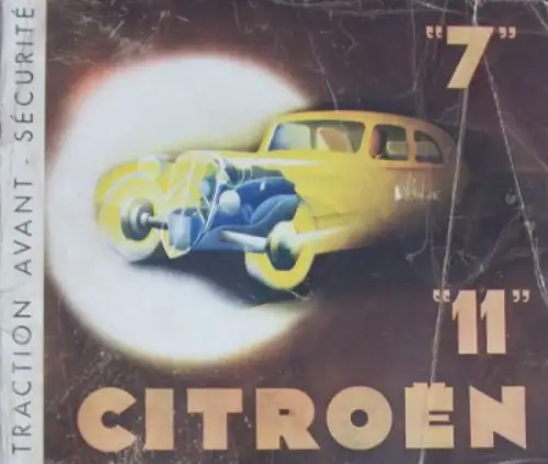 Citroen 7 CV - 11 CV Traction Avant Modellprogramm 1934 Automobilprospekt (5963)