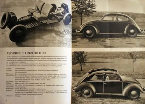 Volkswagen KdF Modellprogramm 1939 "Mein KdF-Wagen" Automobilprospekt (8167)