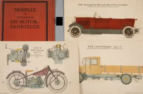 Wolfram "Die Motorfahrzeuge" Fahrzeughistorie 1928 mit Modellmappe (6236)
