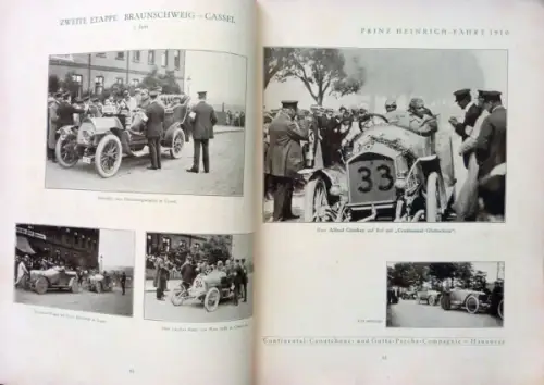 Continental Reifen "Prinz Heinrich Fahrt 1910" Automobil-Rennsport 1910 (7153)
