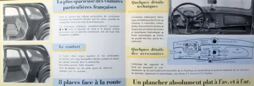 Citroen 11 CV Traction Avant Familiale Modellprogramm 19554 Automobilprospekt (6972)