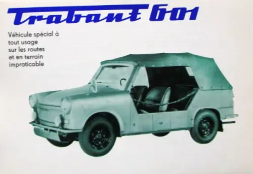 Trabant 601 Kübelwagen Modellprogramm 1978 Automobilprospekt (10398)