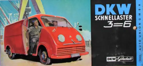 DKW Schnell-Laster 3=6 Modellprogramm 1954 Automobilprospekt (10397)